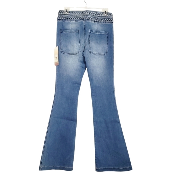 SUN & SHADOW retro flare jeans with braid - Picture 4 of 8